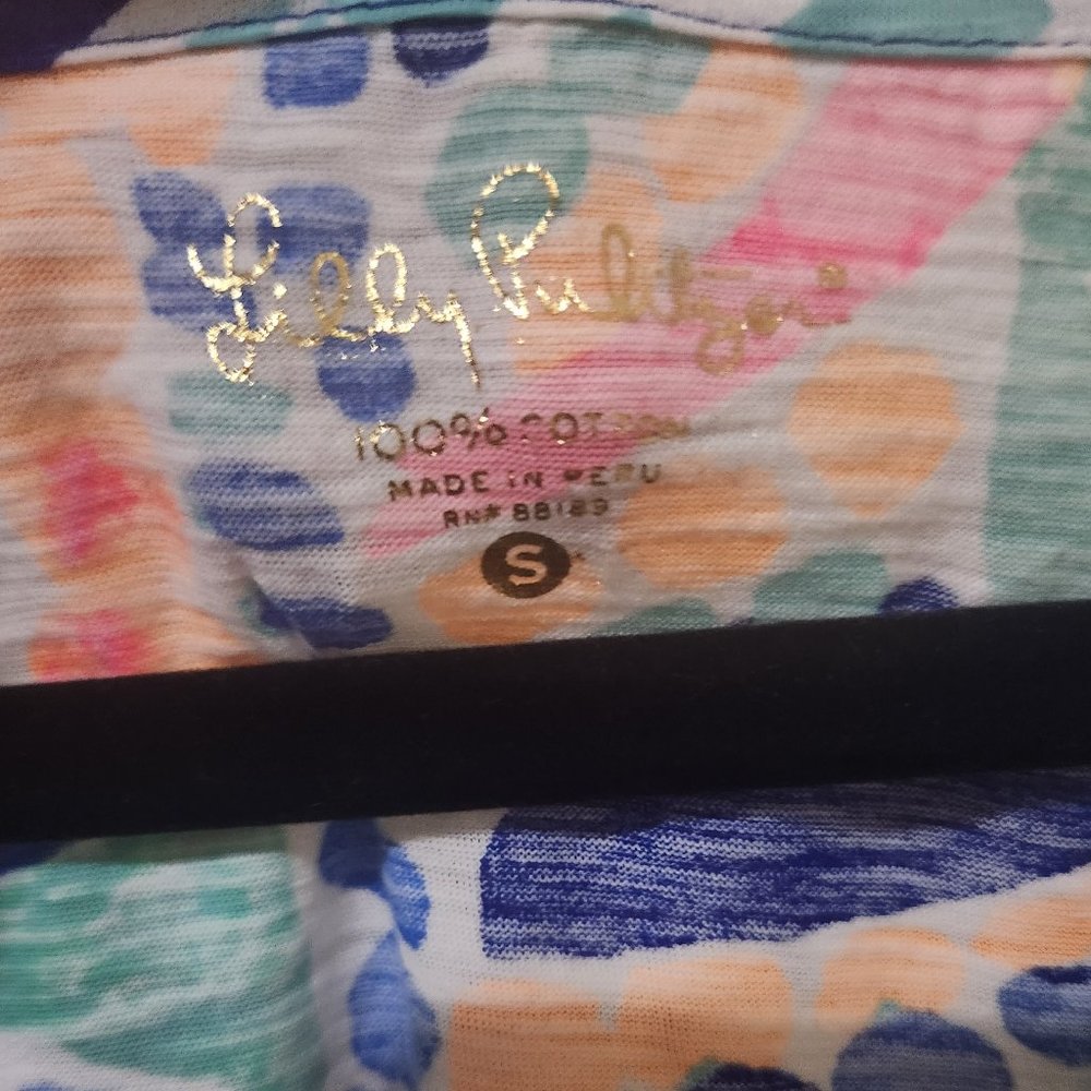 Lilly Pulitzer Patterned Tee Multi Color Size Small - Picture 6 of 6